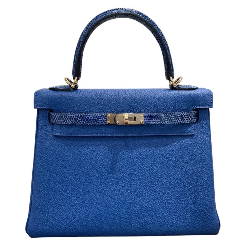 エルメス HERMES ケリー25 タッチ U刻 ブルーフランス ゴールド金具