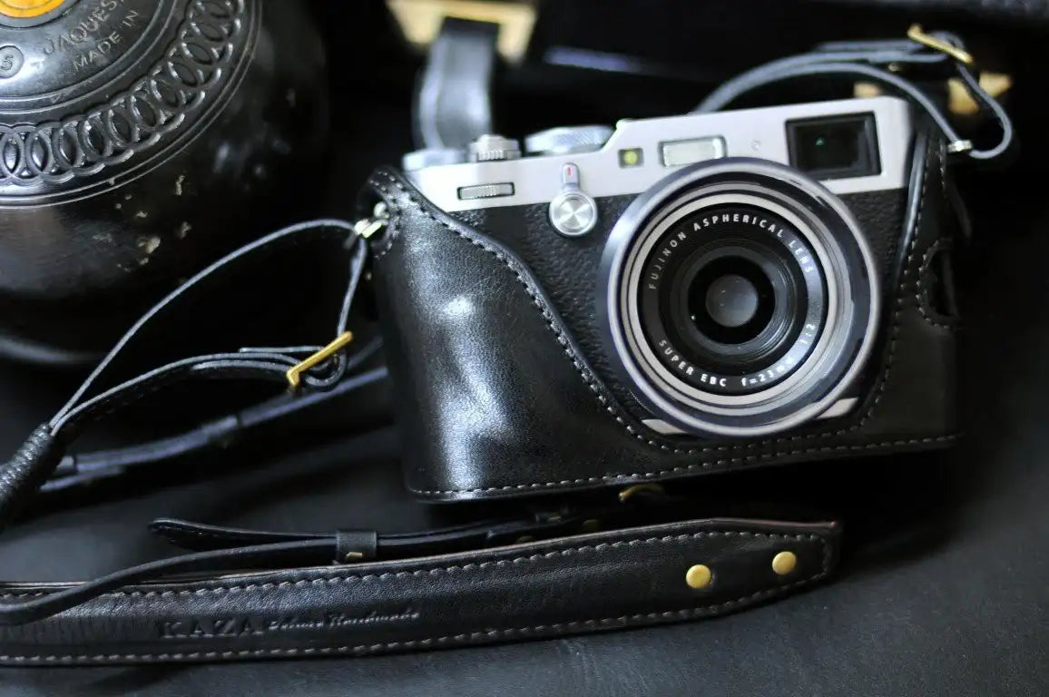 Fujifilm X 100F Leather Camera Case - Combo Set [Lens Hoods (23mm