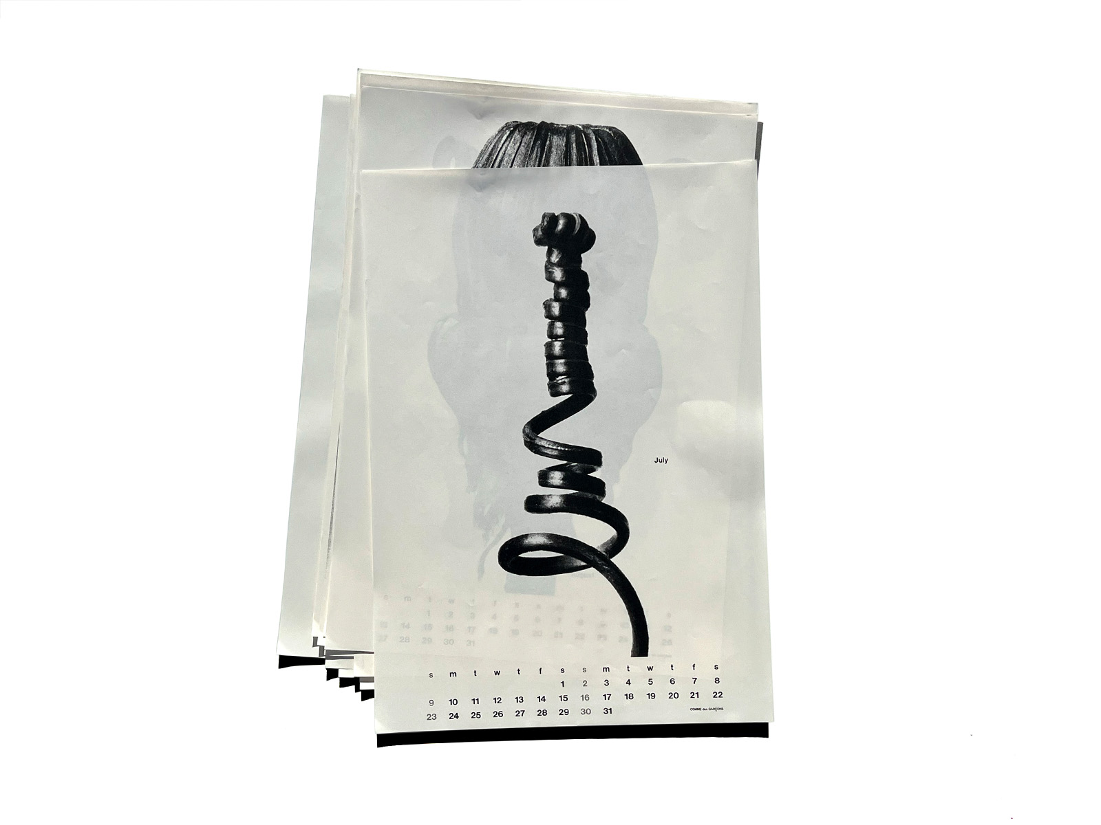 COMME des GARÇONS 1989 Calendar (Semi-Complete / January Missing