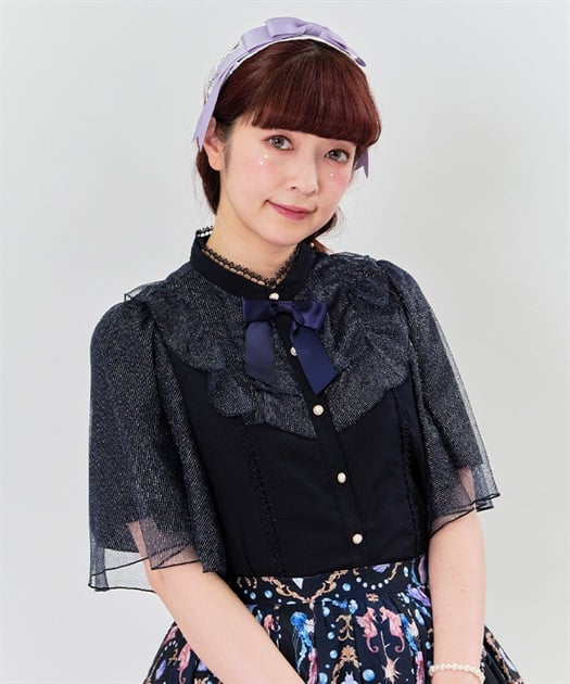 チュールフリルブラウス | axes femme online shop -outlet-