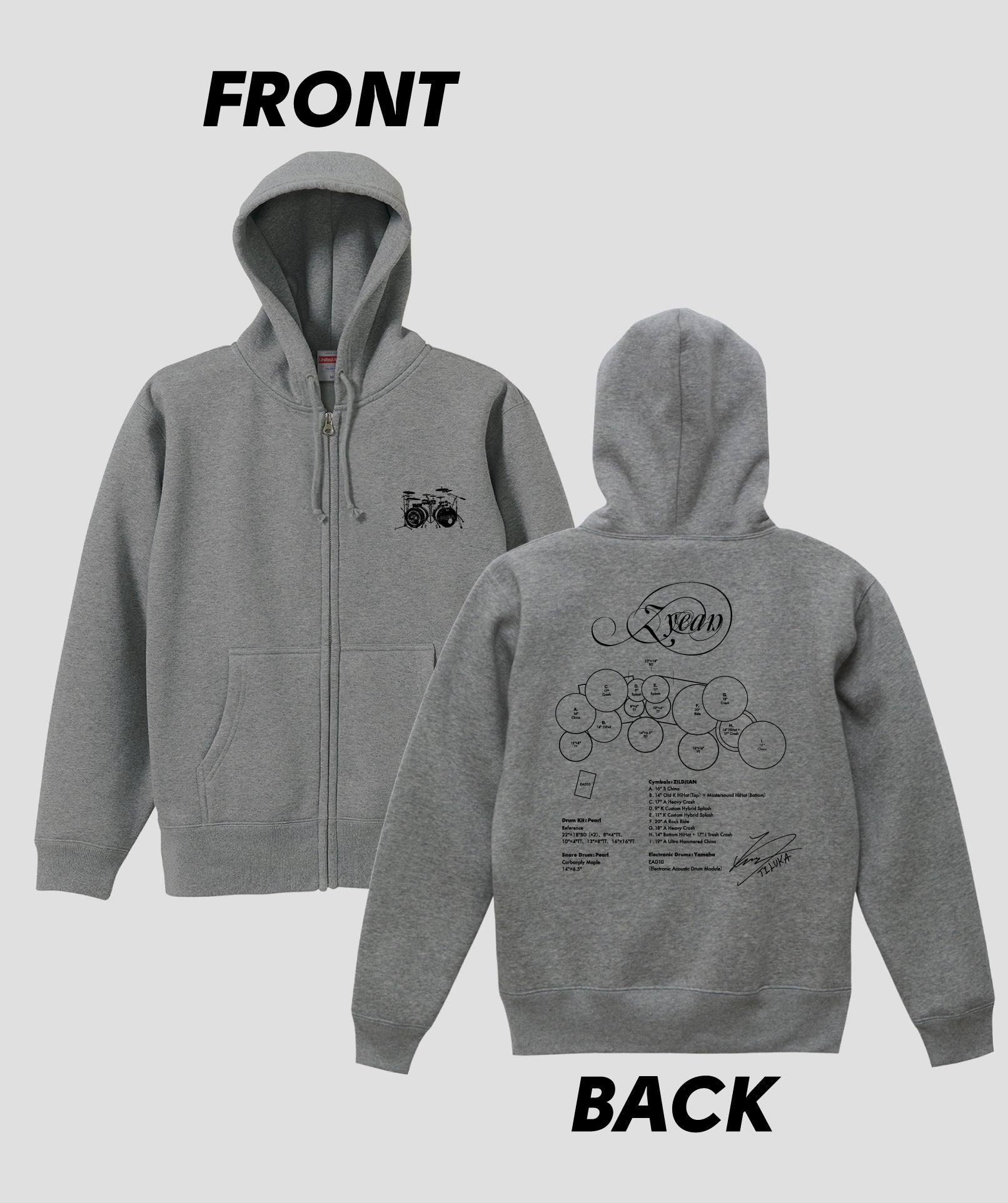 Drummer's Set Up “Hoodie” Vol.27 Zyean［JILUKA］ – T-OD（株式会社