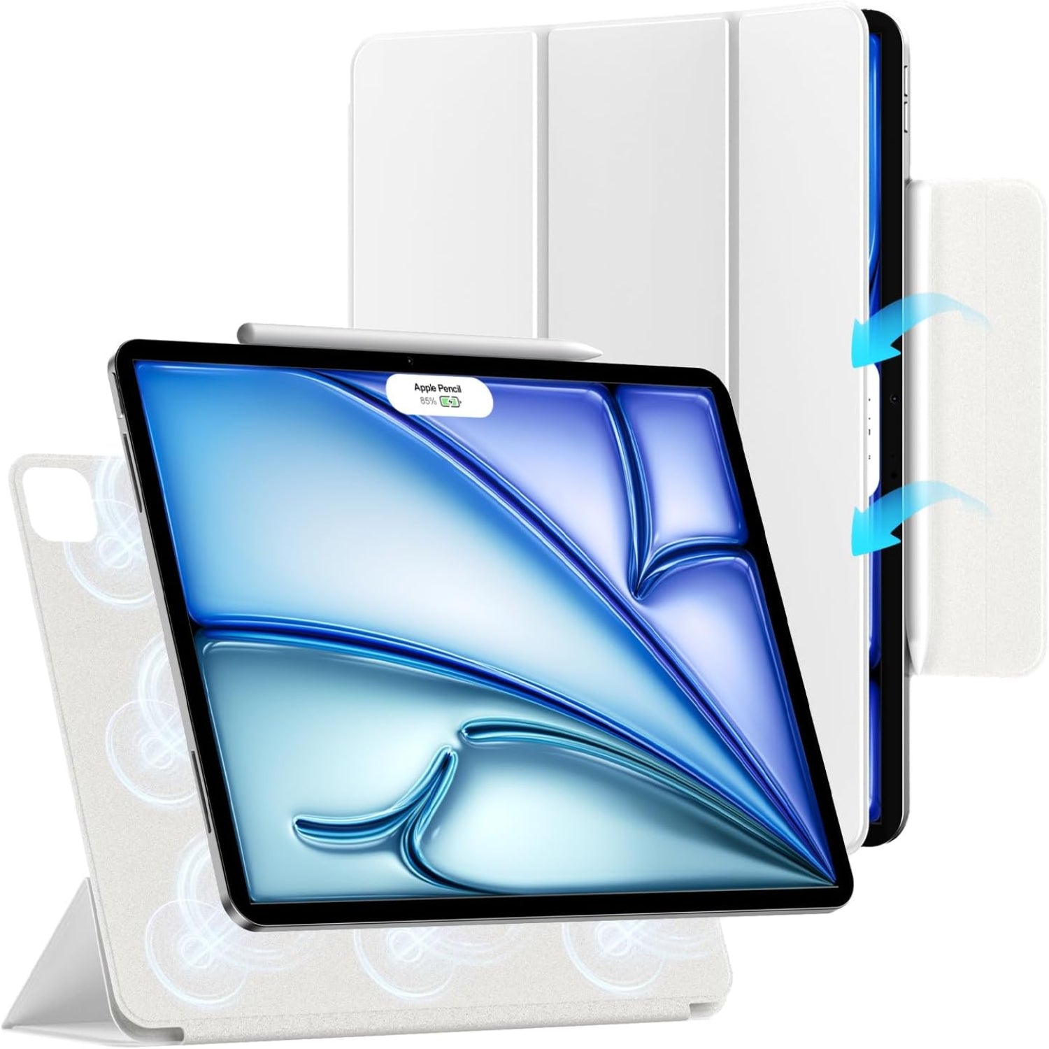 iPad Air 13 Inch M2 2024 & iPad Pro 12.9 2022/2021/2020 with Folding S