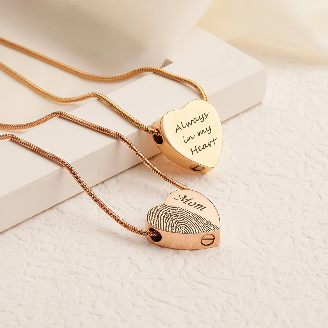 Half Heart Fingerprint Memorial Necklace – Anavia Wholesale