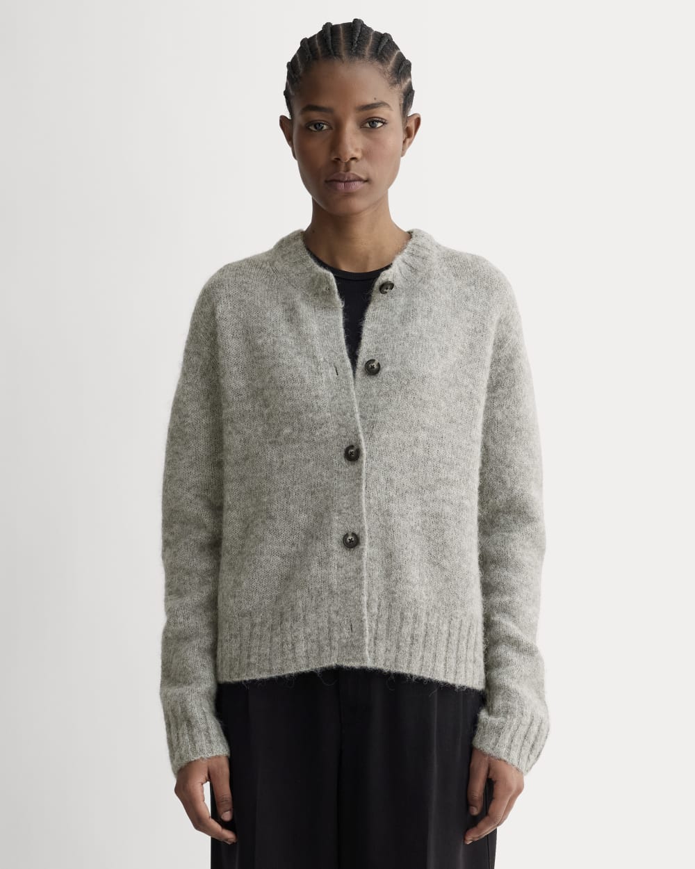 The Crew Cardigan in Alpaca | Heather Stone Grey – Everlane