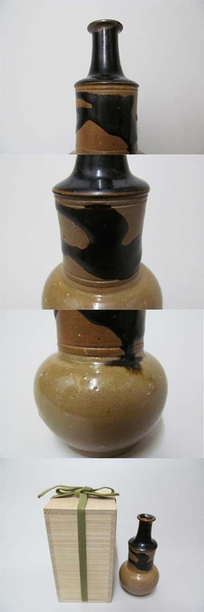 古美術 観宝堂 - 壺屋焼掛分渡名喜瓶 | 古美術品専門サイト fufufufu.com