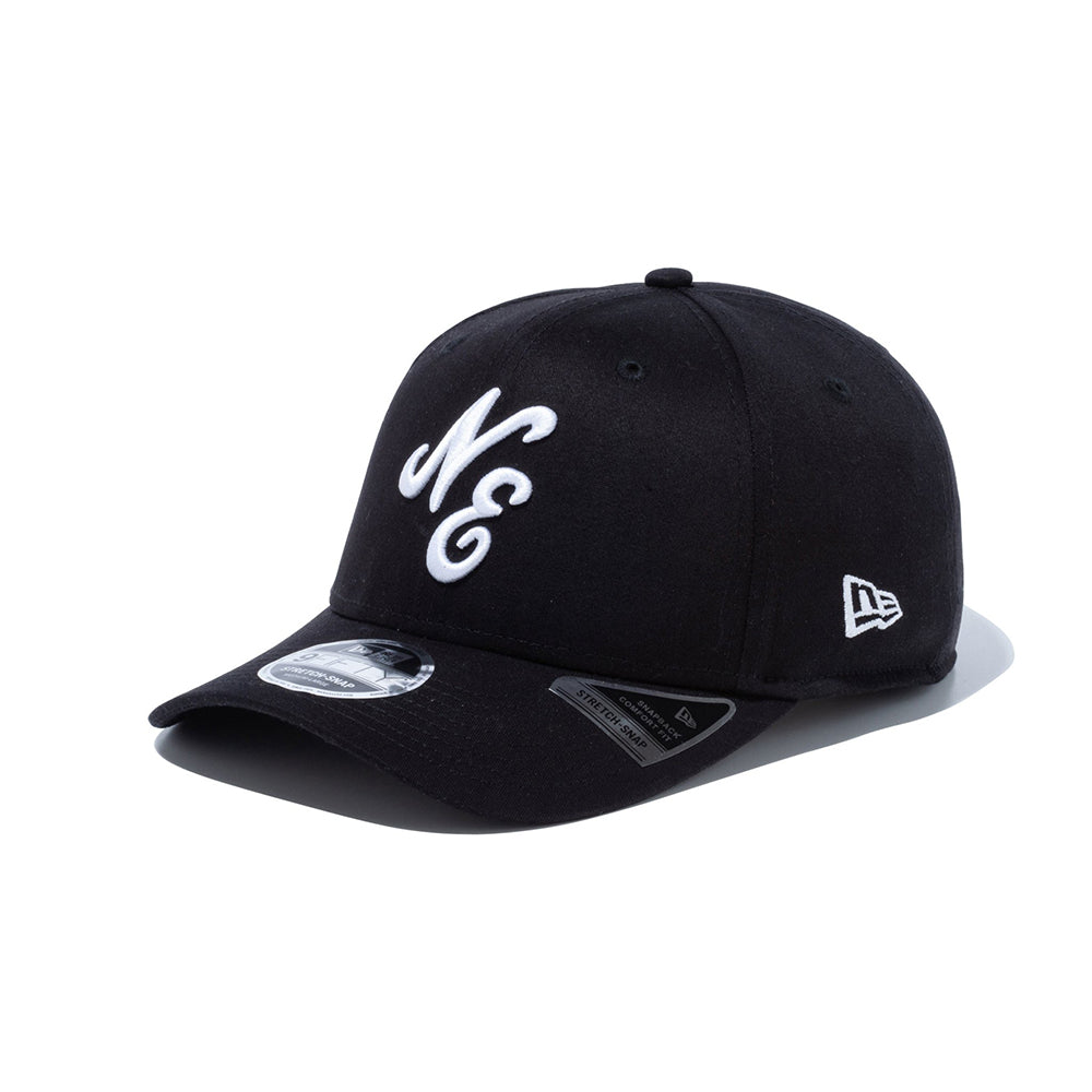 9FIFTY ストレッチスナップ クラシックロゴ ブラック × ホワイト