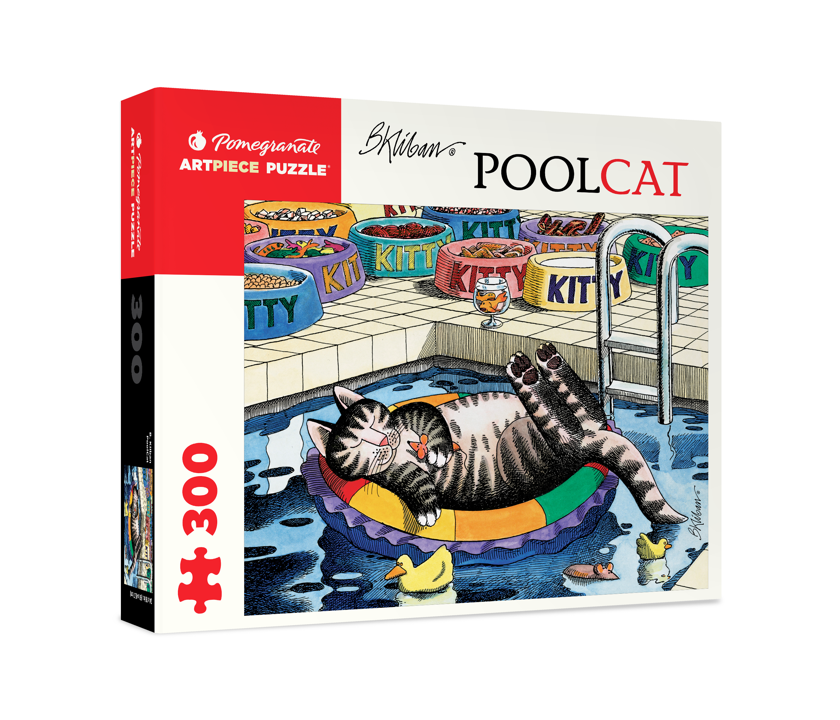 B. Kliban: PoolCat 300-piece Jigsaw Puzzle – Pomegranate