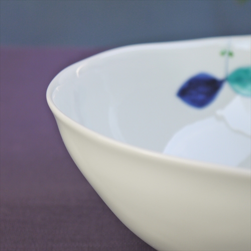 有田焼/一峰窯/レモン楕円中ボール/22.8x16.2×7.9 - テーブルライフストア