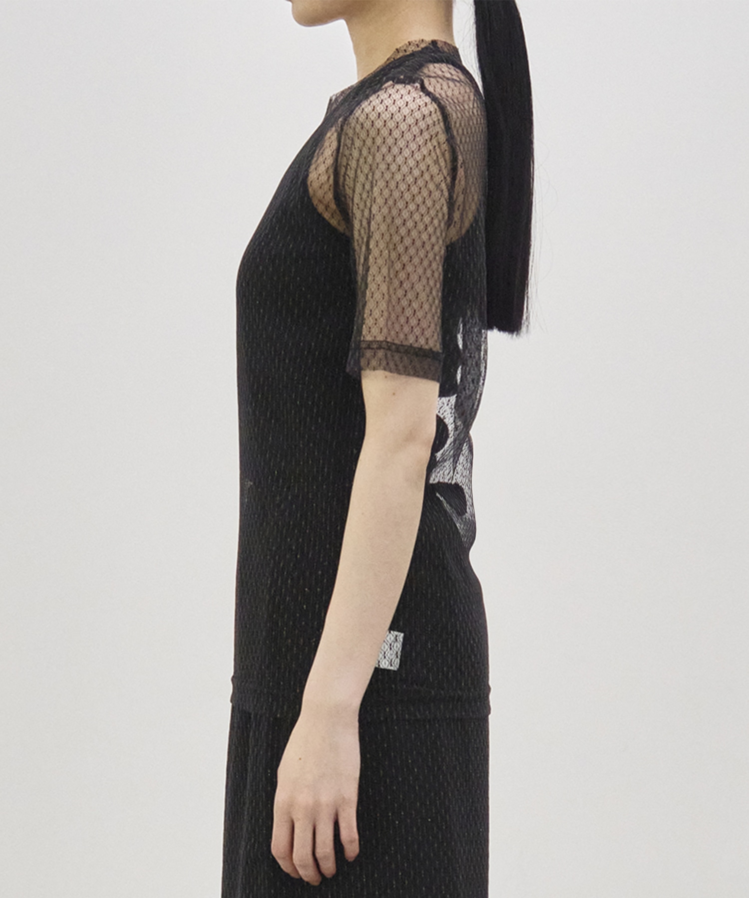 WEB限定】tulle lace tops(FREE BLACK): Louren: WOMENS｜THE TOKYO