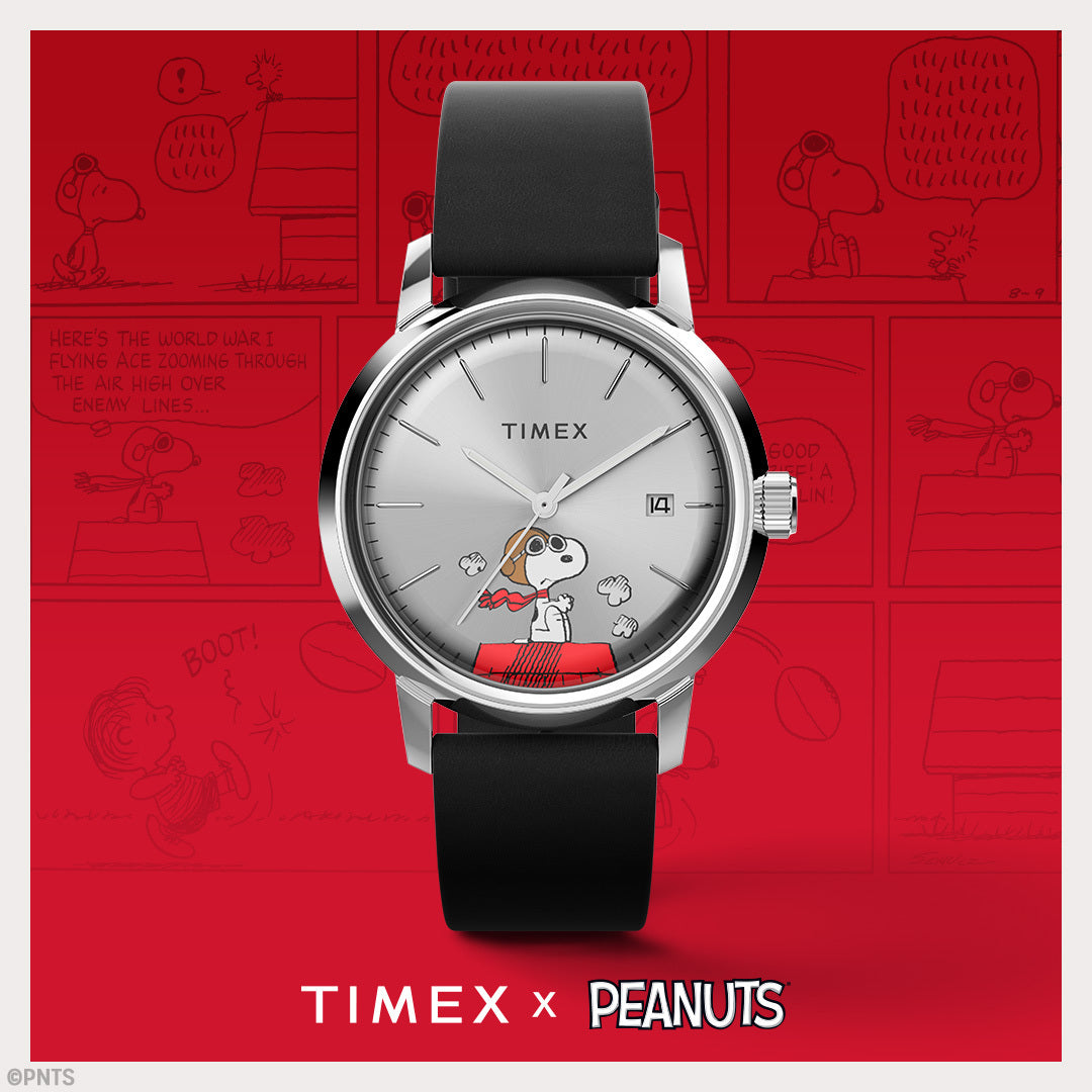 Timex Marlin® Automatic x Peanuts Snoopy Flying Ace 40mm Leather