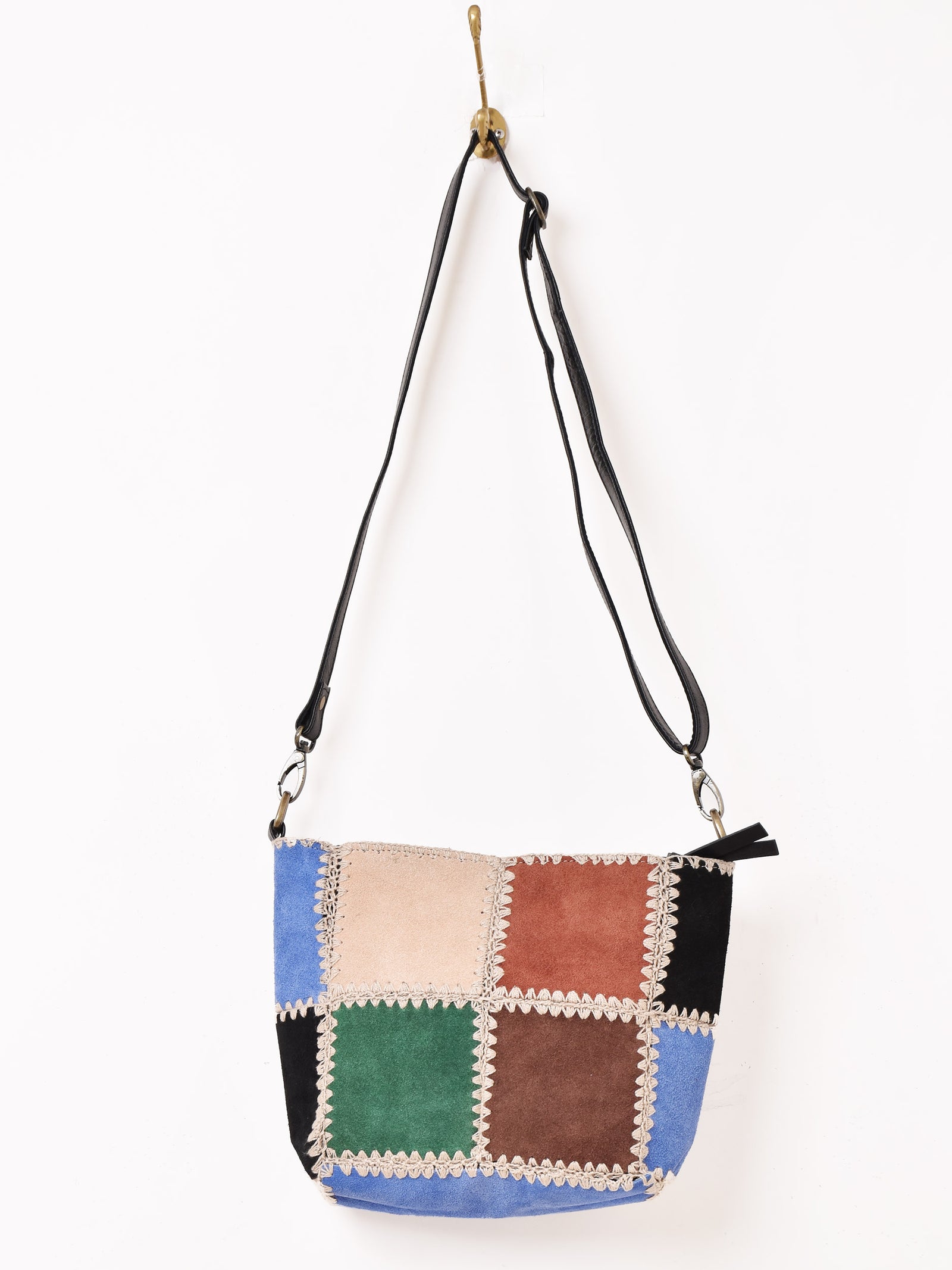 スエード パッチワーク ショルダーバッグ – 古着屋Top of the Hillの