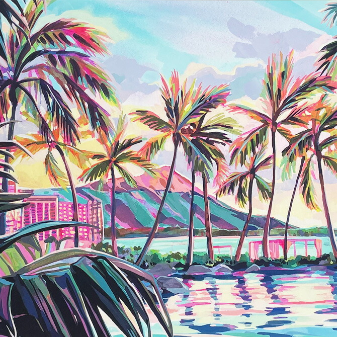 Kim Mcdonald ハワイアンアート ジクレー版画 Kim Mcdonald ハワイアン