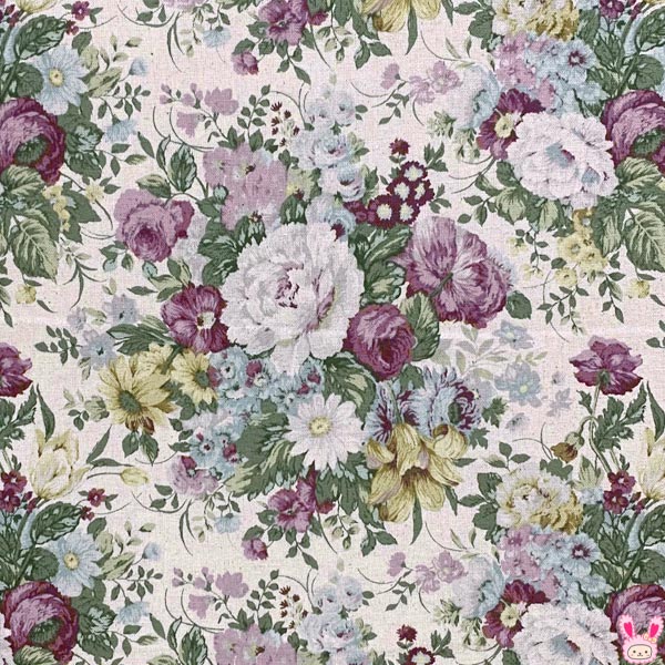 楽天市場】YUWA有輪商店 大花柄アンティークフラワー Eキナリ×パープル