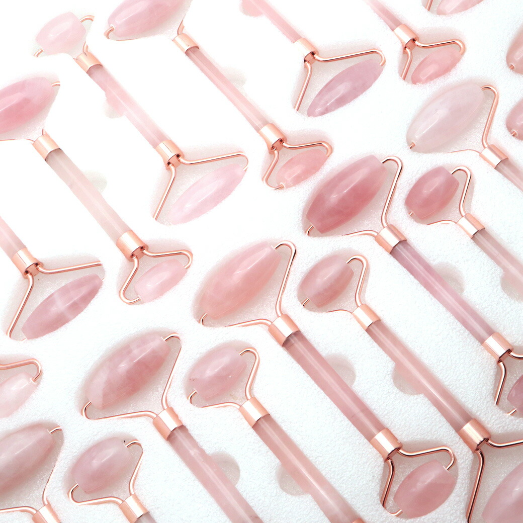 楽天市場】フェイスローラー 天然石 美顔ローラー ローズクォーツ ミニ