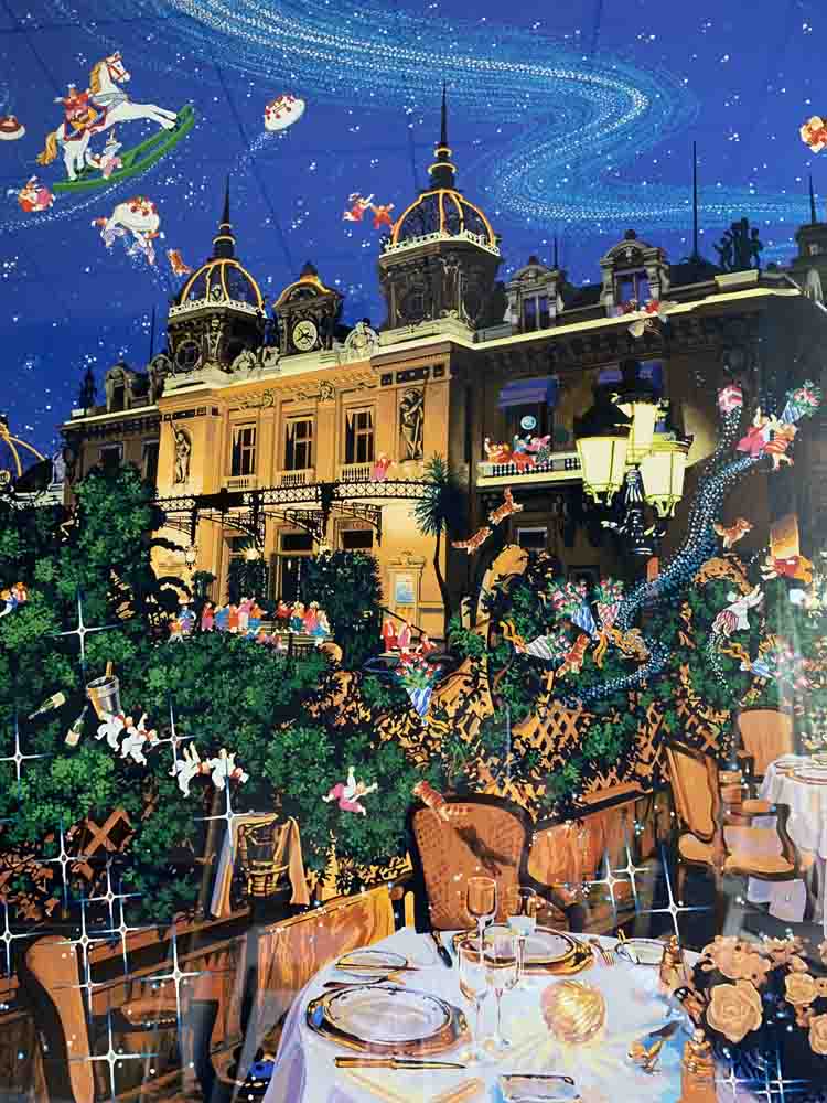 楽天市場】絵画 ヒロ、ヤマガタ モンテカルロの夜 版画 シルク