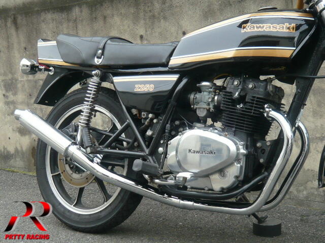 楽天市場】KAWASAKI Z250FT 2-1管 ALサイレンサー 50.8π