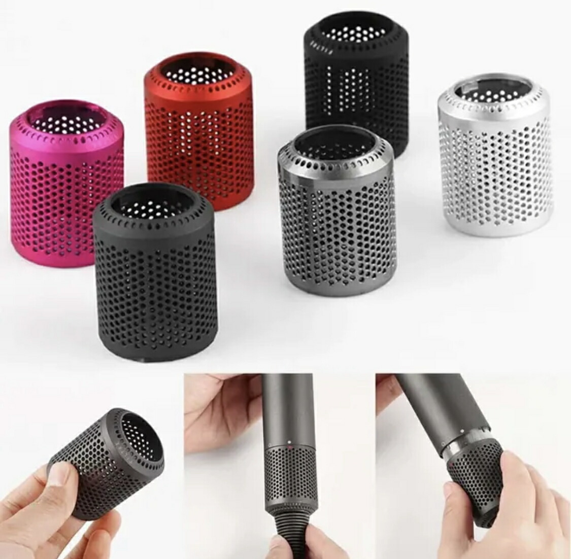 楽天市場】ダイソンドライヤー フィルターカバー 6色 【取り付け