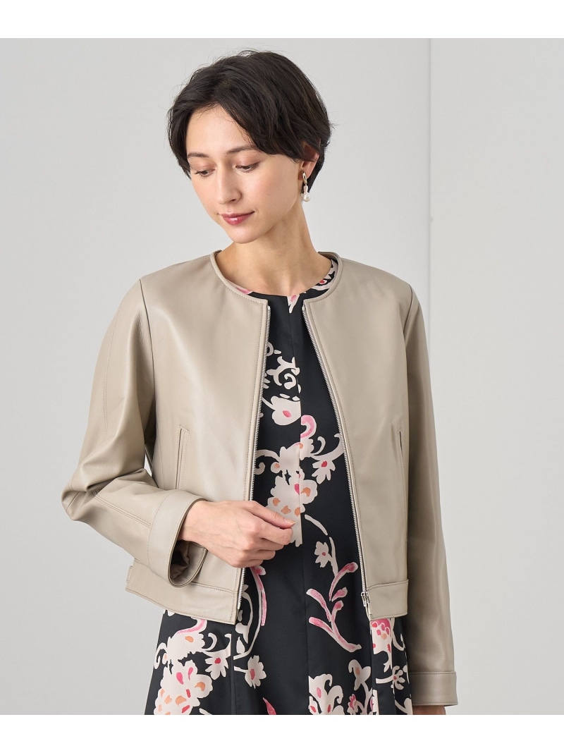 楽天市場】ラムレザーファスナーブルゾン ANAYI アナイ ジャケット