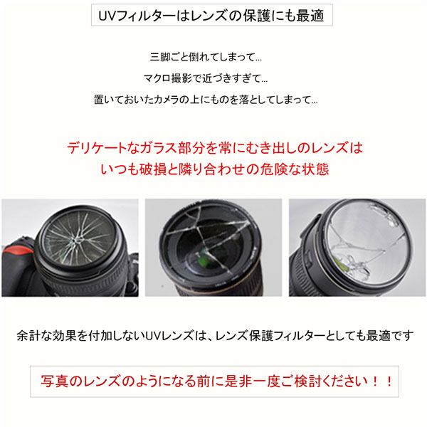 楽天市場】UVフィルター 口径55mm 一眼レフ ミラーレス一眼レフ 交換