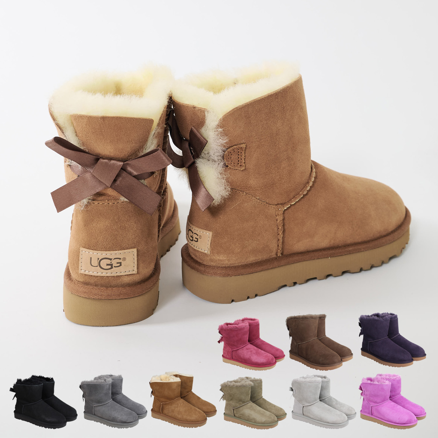 楽天市場】UGG MINI BAILEY BOW アグ ムートン ブーツ ミニ ベイリー