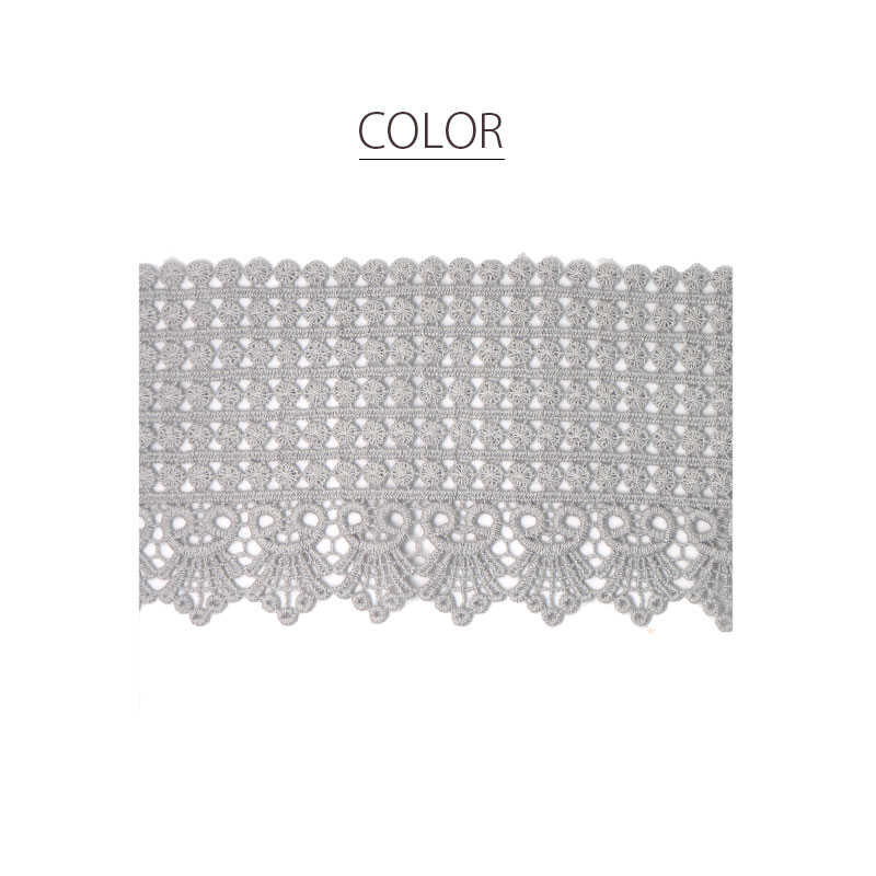 楽天市場】【50cmカット】幅広 コットン レース グレー BLAZE