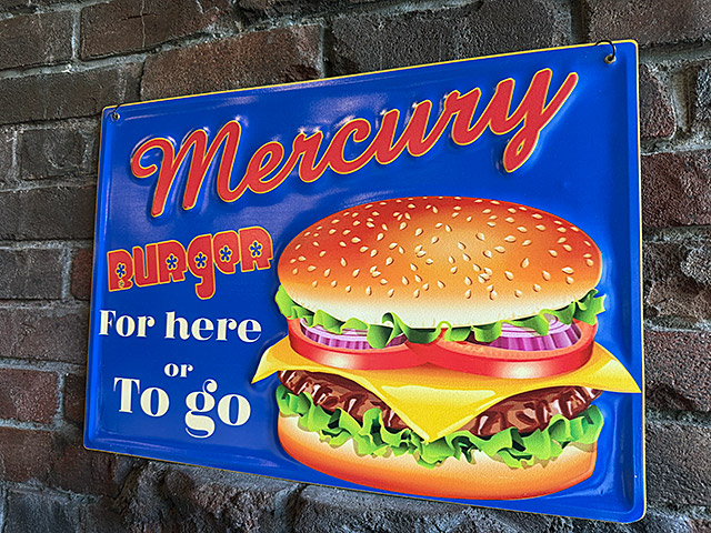 楽天市場】マーキュリー エンボス ティンサイン （ハンバーガー