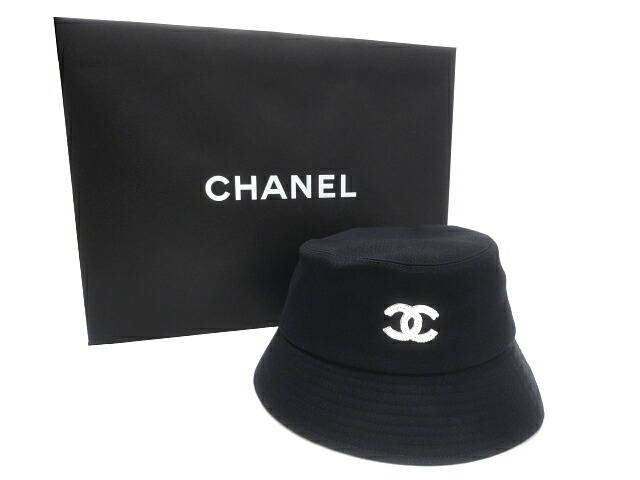 CHANEL バケットハット 黒 フリースMoco CHANEL バケットハット 黒