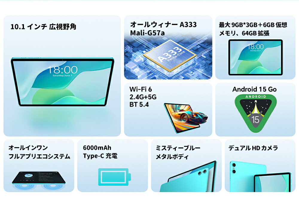 楽天市場】【12時迄当日出荷☆】TECLAST P33 タブレット 10.1インチ