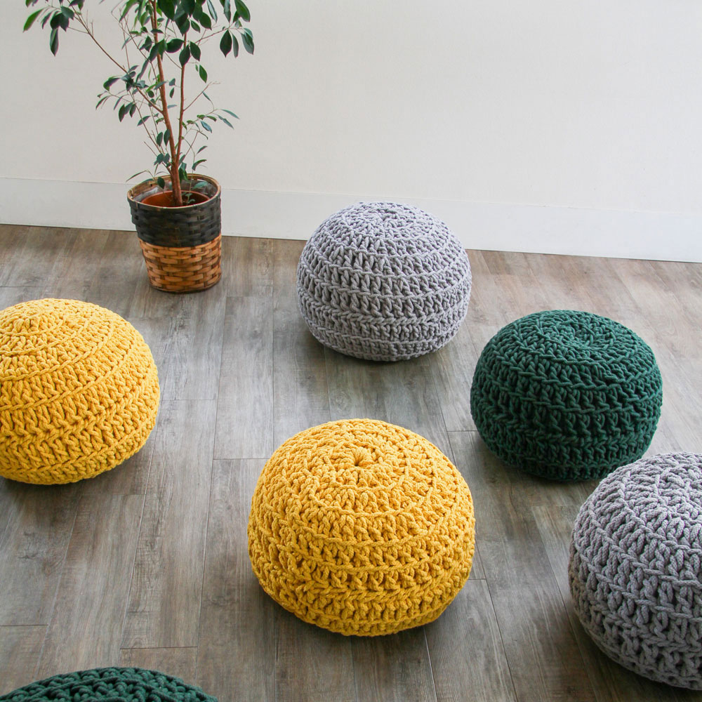 楽天市場】プフ スツール クッション コットン 幅50x奥行50x高さ35cm