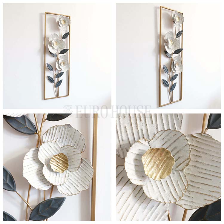 楽天市場】【送料無料】ウォールアートパネル フラワー ホワイト 花 3