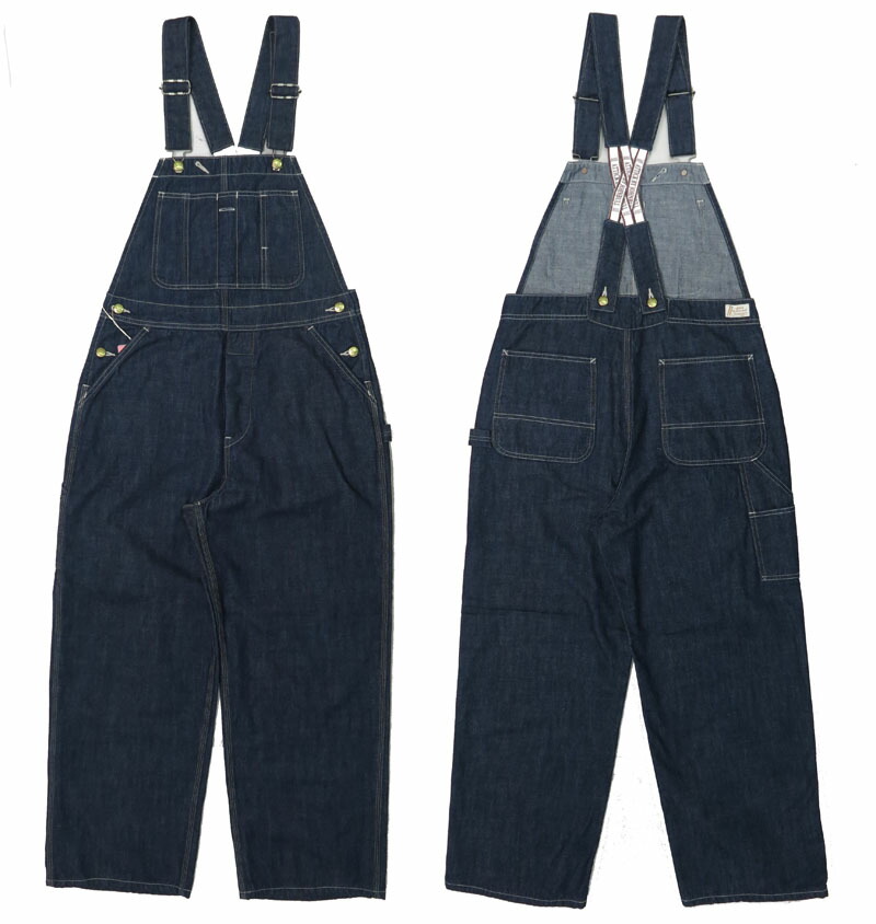楽天市場】ジョンブル JOHNBULL オーバーオール インディゴブルー