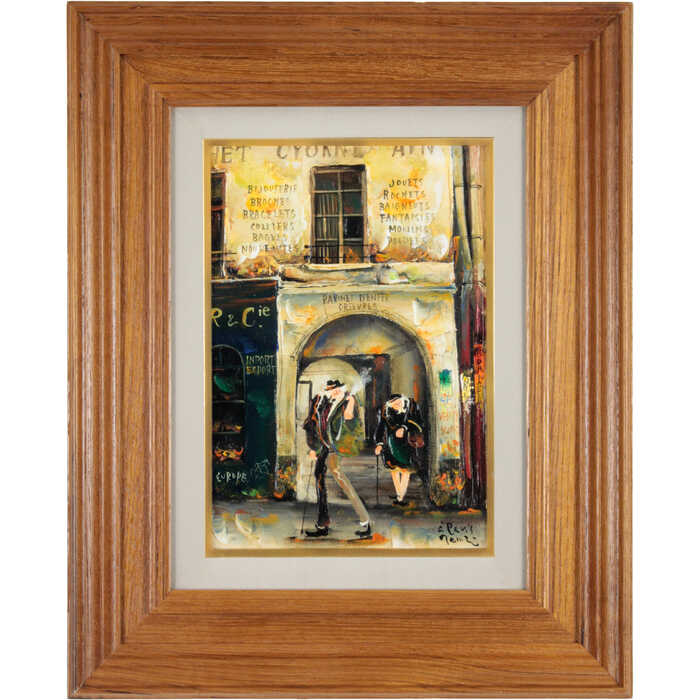 楽天市場】絵画 谷本ためひろ 油絵・油彩画 『パリ下町好日』 人々 街