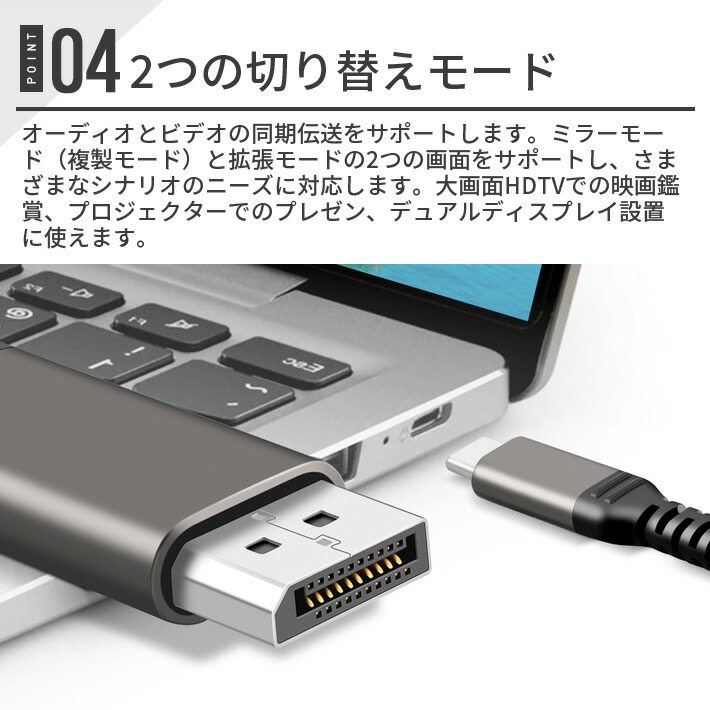楽天市場】USB C Displayport 変換ケーブル Displayport ケーブル usb