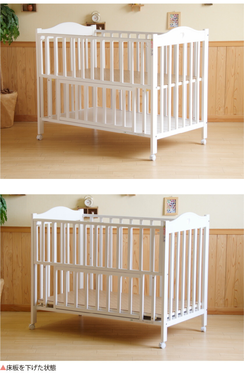 楽天市場】日本製 ベビーベッド 「NEWプロヴァンス（WH