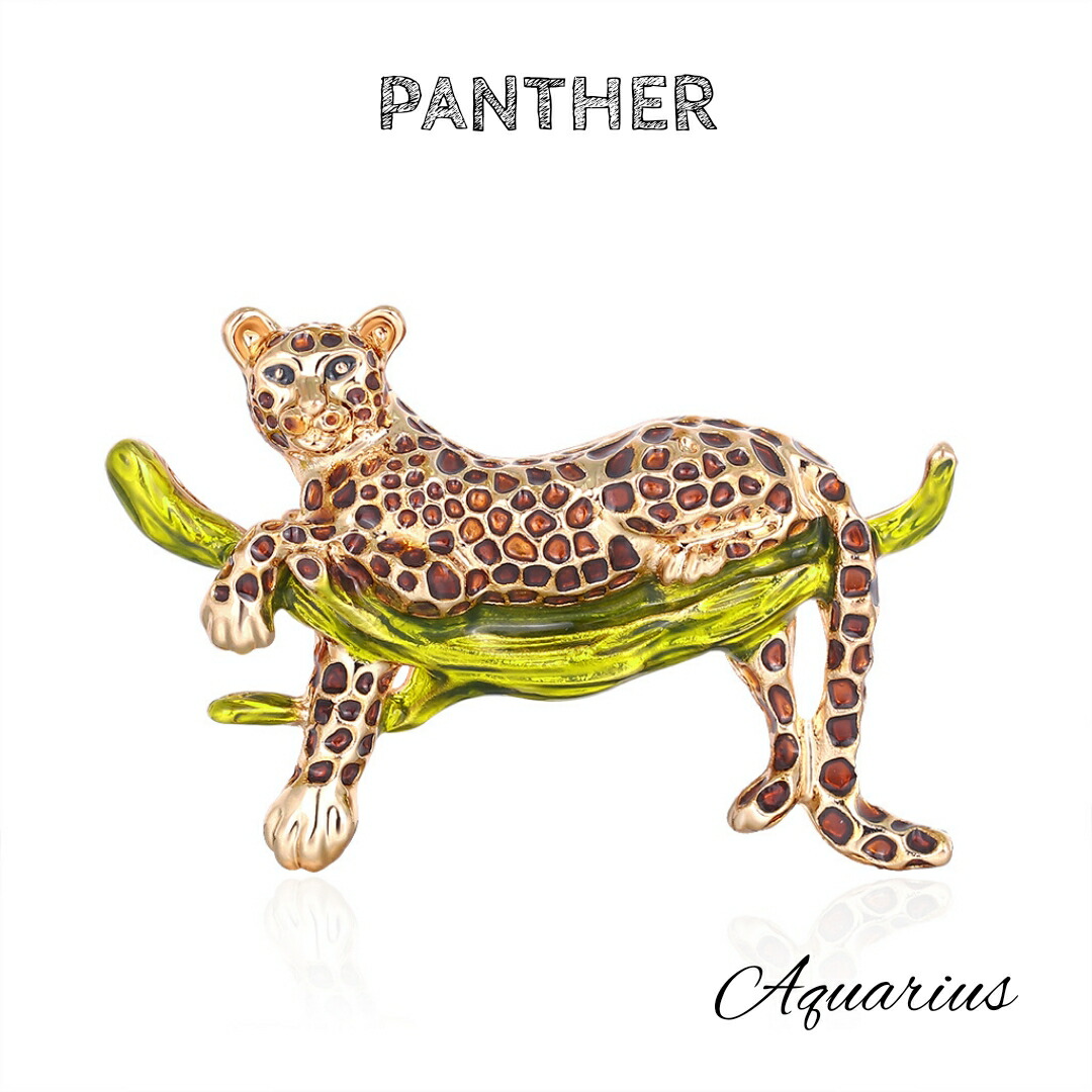 楽天市場】木の上の 豹 ( ヒョウ ) ブローチ : Aquarius