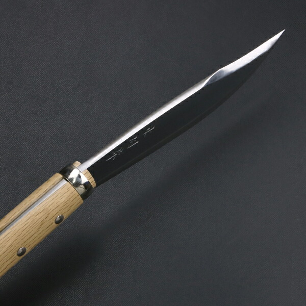 01580 鉈 剣鉈 先丸型 片刃 刃文綺麗 切味抜群 玉鋼 甲伏鍛 未使用品