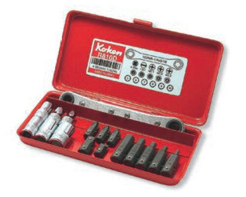 楽天市場】Ko-ken R810D ラチェットスパナ セット 17ヶ組 【ステッカー
