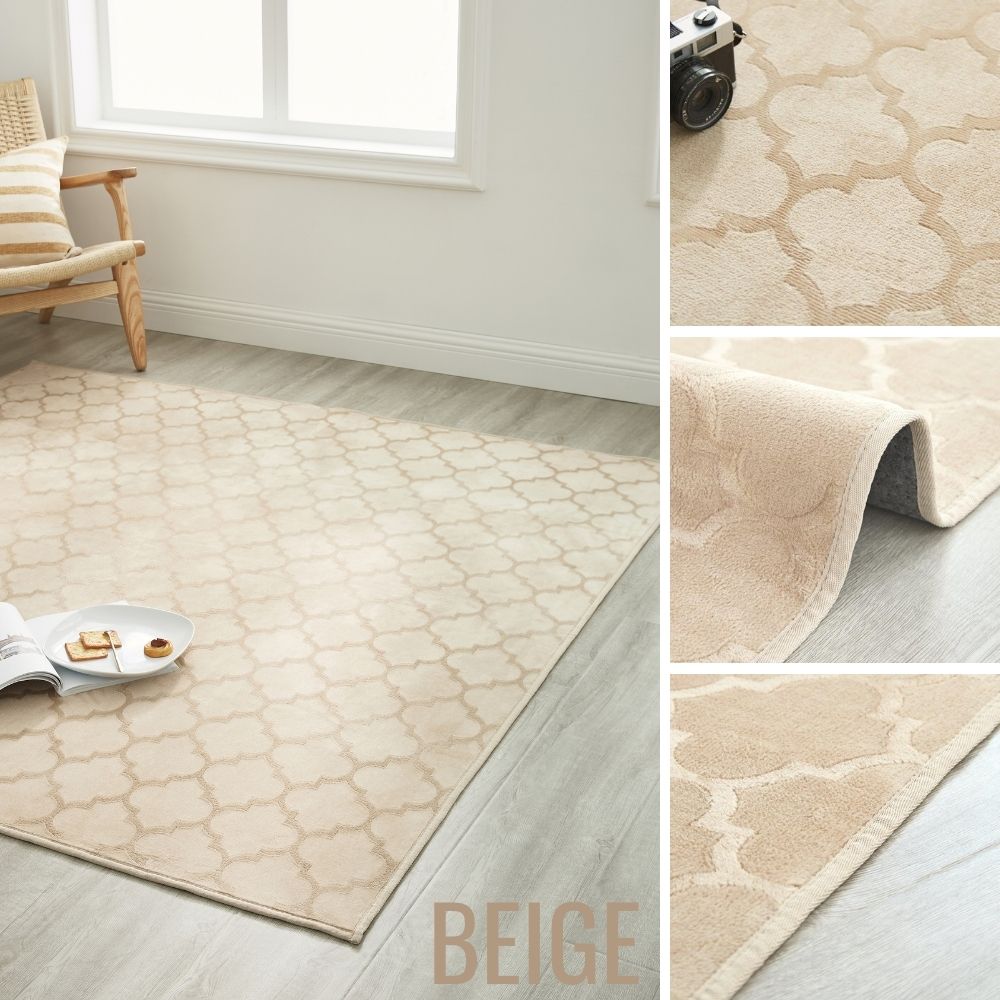 楽天市場】洗濯機で洗えるモロッカン柄 ラグ カーペット 選べる3