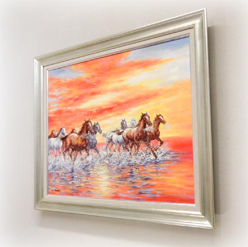 楽天市場】絵画 油絵 駆ける F20号 （鈴木満雄） 送料無料 【肉筆