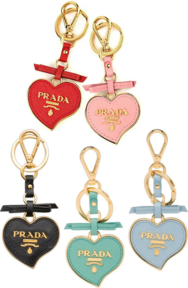 楽天市場】PRADA プラダ リボン付きハートキーリングフックホルダー