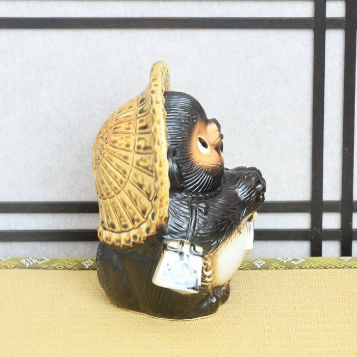 楽天市場】信楽焼 陶器 たぬき お願い狸オス 5号 お願い 開運 しがらき