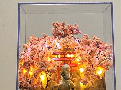 SP製作✨️桜咲く、金閣寺、ジオラマ ✨️LEDライト、ケース付❗️製作