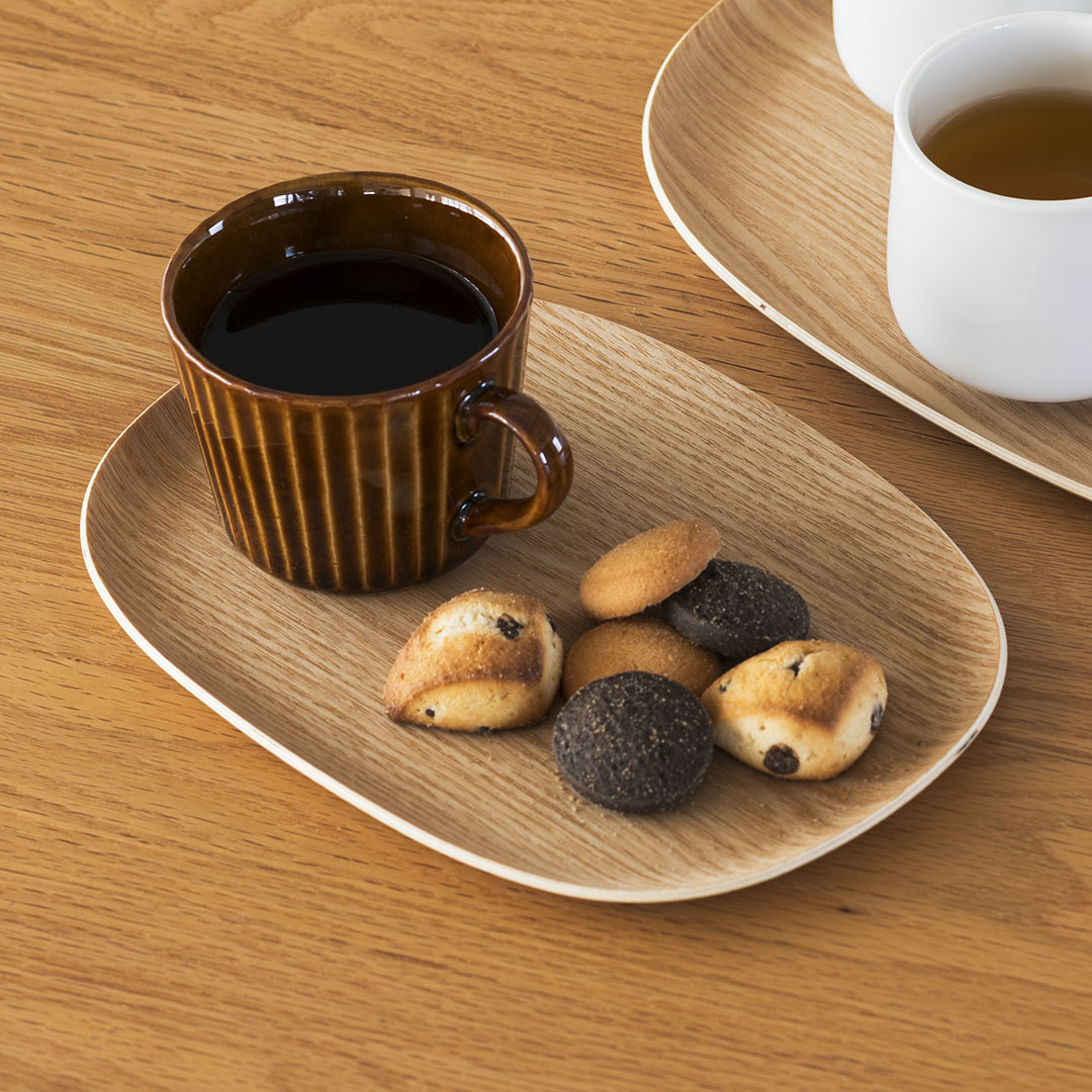 楽天市場】【KEYUCA公式店】ケユカ 滑りにくい角丸木目トレイ 21×15cm