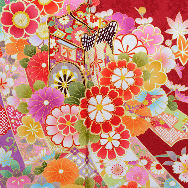 楽天市場】【成人式 振袖 レンタル】RS1728 正絹 赤 熨斗に流水花（絹