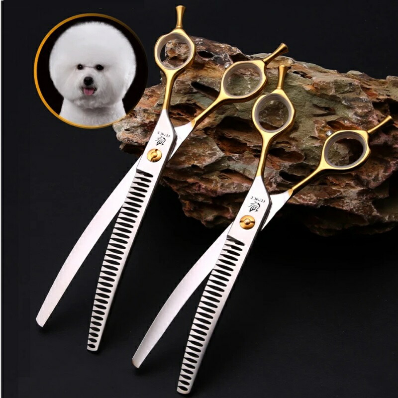 スパッと快適に切れる理美容師サロン用シザーカットバサミ✄犬