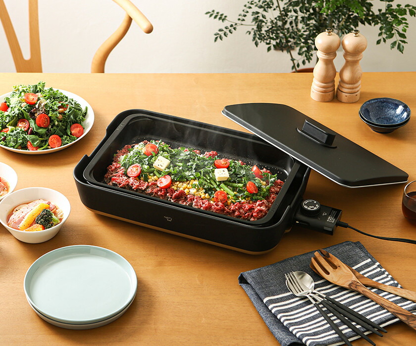 楽天市場】象印 スタン ホットプレート【特典付き】レシピ付き 大型 深