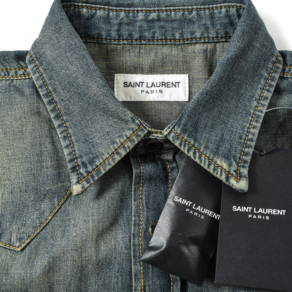 楽天市場】サンローラン SAINT LAURENT デニムシャツ ウエスタンシャツ