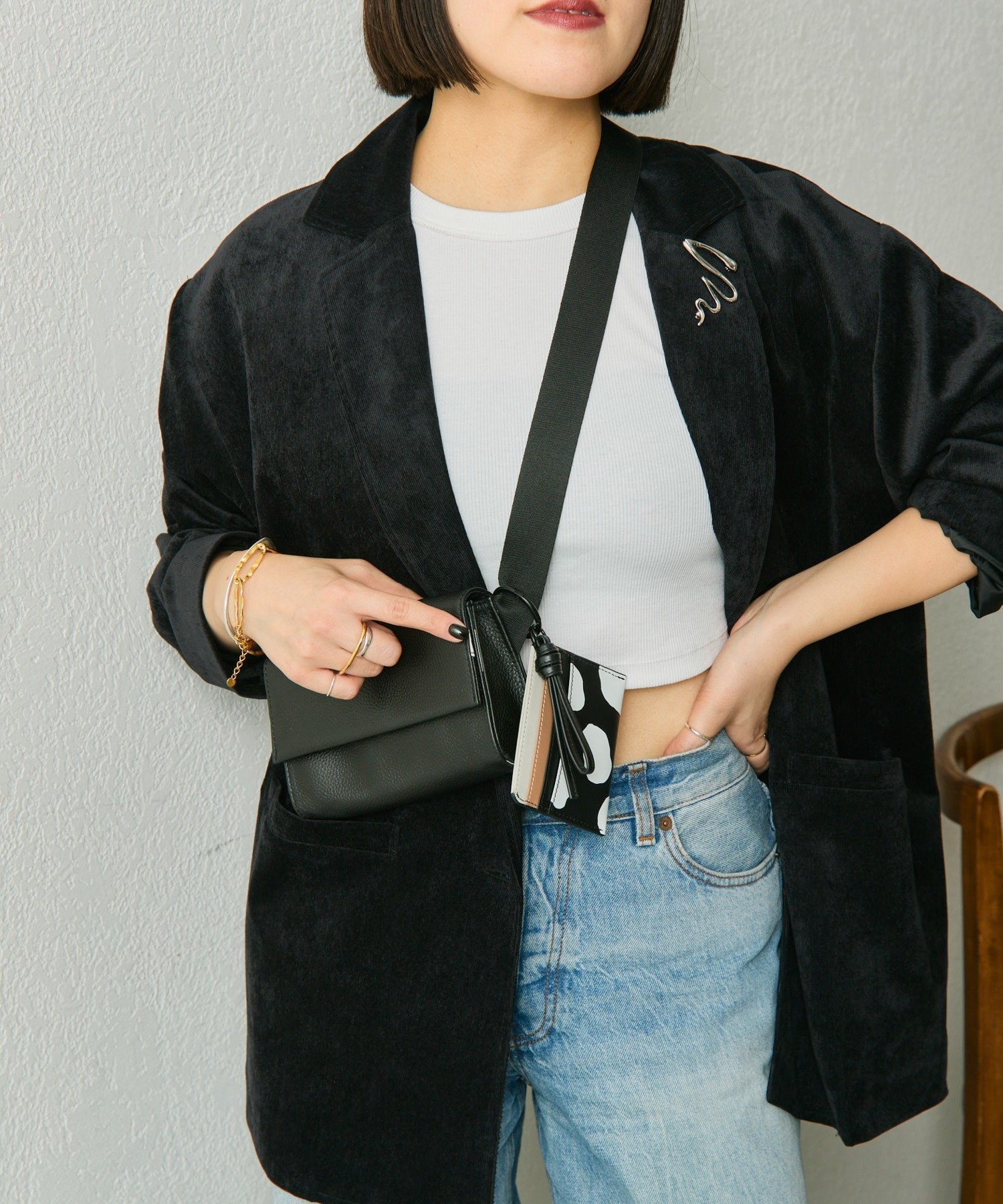 ear PAPILLONNER｜《インフルエンサーuchida企画/本革》ミニワイド