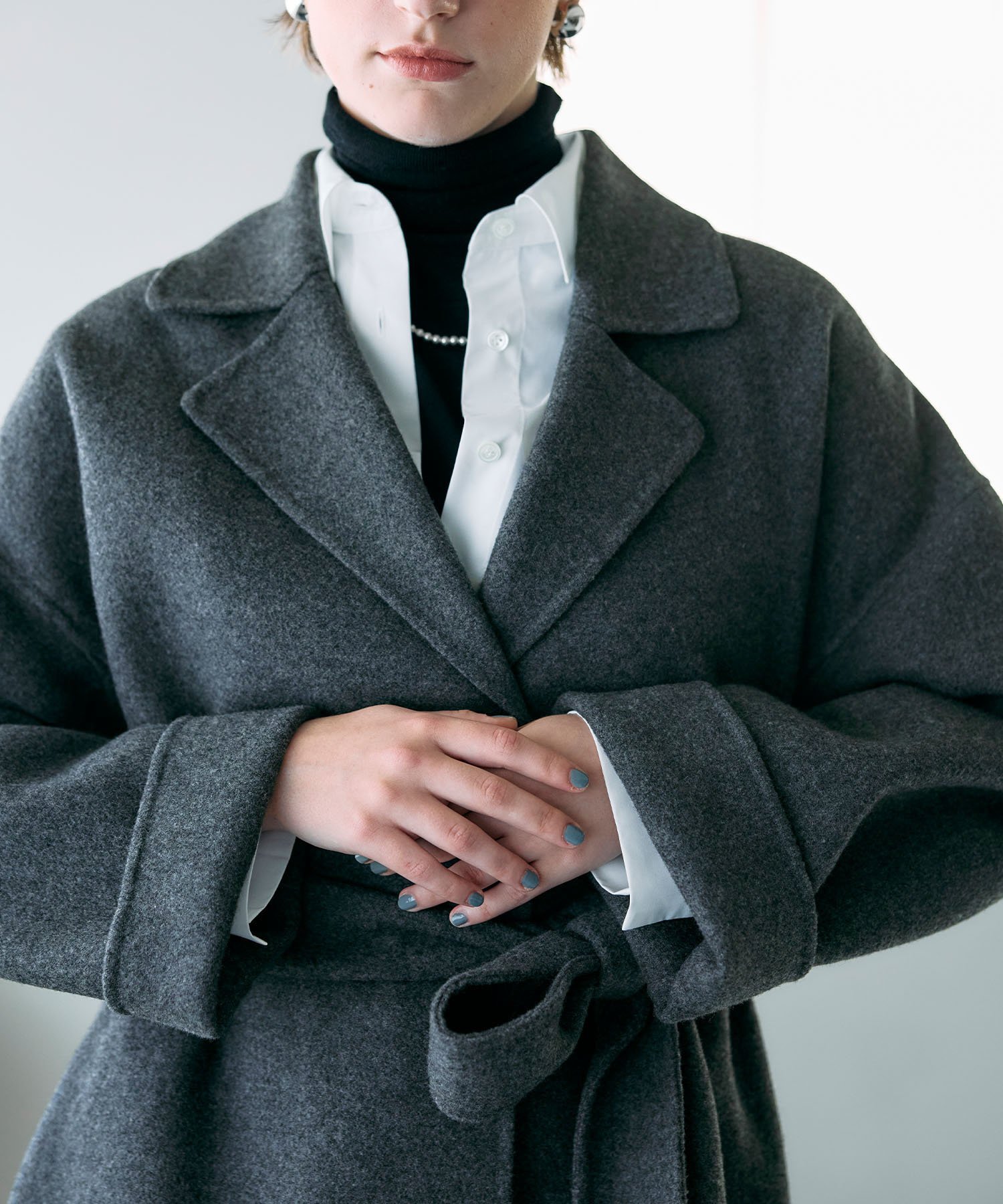 N.O.R.C｜ウールメルトンロングリバーコート | Rakuten Fashion(楽天