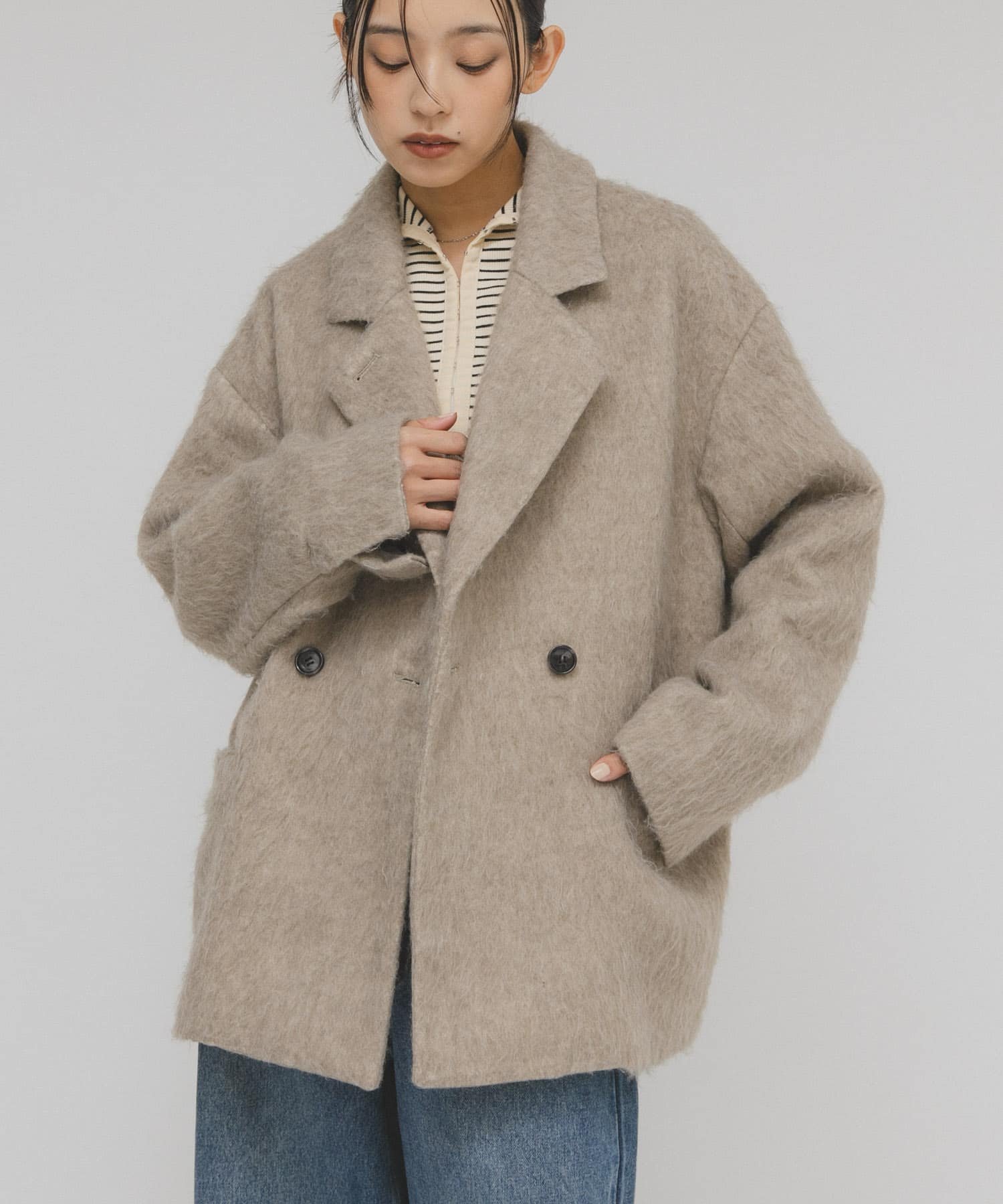 KBF｜シャギーテーラードジャケット | Rakuten Fashion(楽天